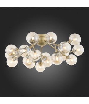 SL438.202.20 Люстра потолочная ST-Luce Золотистый/Коньячный G9 20*5W PALLЕRE-foto7