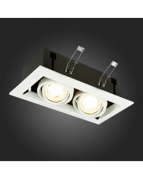 ST250.558.02 Св-к встр. Черный, Белый GU10 2*50W IP20 L245xW126xH70 220V Без ламп HEMI-foto5