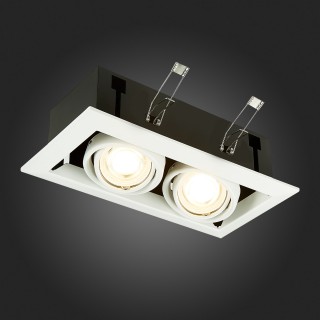 ST250.558.02 Св-к встр. Черный, Белый GU10 2*50W  IP20 L245xW126xH70 220V Без ламп HEMI-foto5