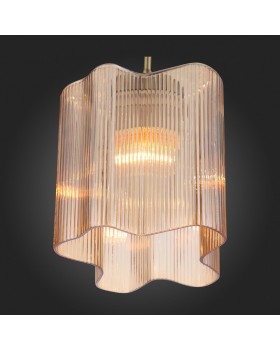 SL117.303.01 Подвес ST-Luce Бронзовый/Янтарный E27 1*60W ONDE-foto3