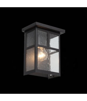 SL079.401.01 Светильник уличный настенный ST-Luce Темный кофе/Прозрачное кракелированное стекло E27 1*60W GLAZGO-foto3