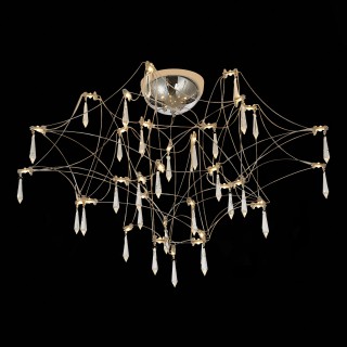 SL797.102.78 Люстра потолочная ST-Luce Хром, Прозрачный LED 78*0,45W 3000K GRAVETTA-foto3