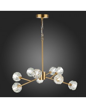 SL1166.303.09 Светильник подвесной ST-Luce Латунь/Прозрачный G9 LED 9*5W ROMANO-foto3