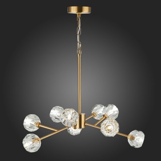 SL1166.303.09 Светильник подвесной ST-Luce Латунь/Прозрачный G9 LED 9*5W ROMANO-foto3