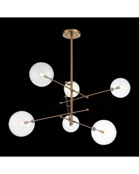 SL1205.303.06 Светильник подвесной ST-Luce Латунь/Прозрачный G9 6*5W SANDRO-foto8