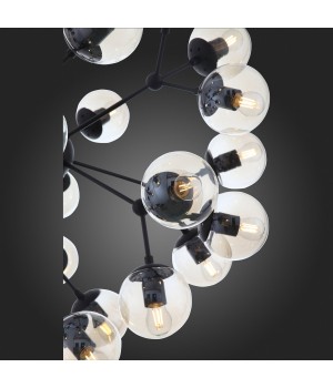 SL549.413.30 Люстра подвесная ST-Luce Черный/Янтарный E27 30*40W (из 2-х коробок) STAMPO-foto3