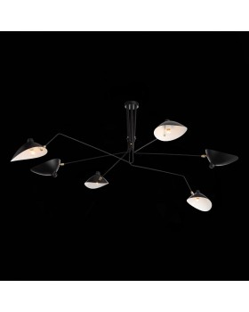 SL305.402.06 Люстра потолочная ST-Luce Черный/Черный, Белый E27 6*60W SPRUZZO-foto5