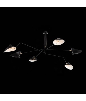 SL305.402.06 Люстра потолочная ST-Luce Черный/Черный, Белый E27 6*60W SPRUZZO-foto5