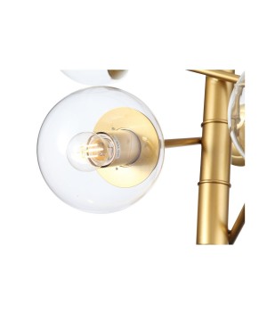 SL1150.203.08 Светильник подвесной ST-Luce Матовое золото/Прозрачный E27 8*40W (из 3-х коробок) LIORA-foto14