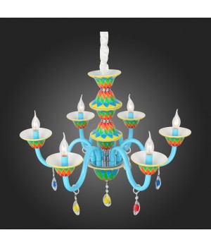 SL674.783.06 Люстра подвесная ST-Luce Разноцветный/Разноцветный E14 6*40W ORNATO-foto9