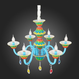 SL674.783.06 Люстра подвесная ST-Luce Разноцветный/Разноцветный E14 6*40W ORNATO-foto9