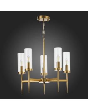 SL1159.303.05 Люстра подвесная ST-Luce Латунь/Латунь, Прозрачный E14 5*60W ACAZIO-foto4
