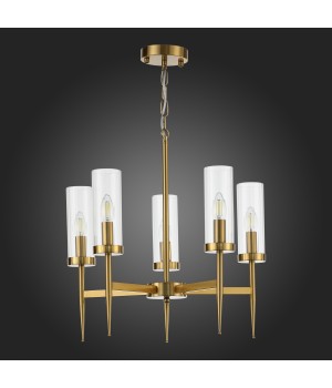 SL1159.303.05 Люстра подвесная ST-Luce Латунь/Латунь, Прозрачный E14 5*60W ACAZIO-foto4