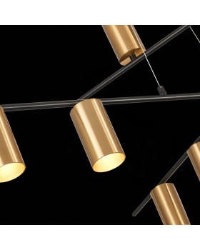 SL1206.402.12 Светильник потолочный ST-Luce Черный/Латунь GU10 12*7W SORMANO-foto6