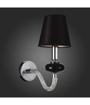SL654.401.01 Бра ST-Luce Хром, Черный, Прозрачный/Черный E14 1*40W LUME-foto3