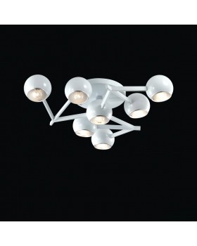 SL853.502.07 Люстра потолочная ST-Luce Белый/Белый, Серебристый E14 7*40W ROTTURA-foto2