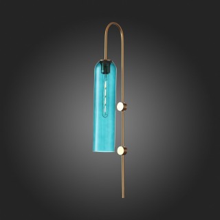 SL1145.381.01 Светильник настенный ST-Luce Латунь/Голубой E27 1*60W CALLANA-foto7