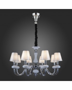 SL654.503.08 Люстра подвесная ST-Luce Хром, Белый, Прозрачный/Белый E14 8*40W LUME-foto6