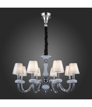 SL654.503.08 Люстра подвесная ST-Luce Хром, Белый, Прозрачный/Белый E14 8*40W LUME-foto6