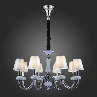 SL654.503.08 Люстра подвесная ST-Luce Хром, Белый, Прозрачный/Белый E14 8*40W LUME-foto6