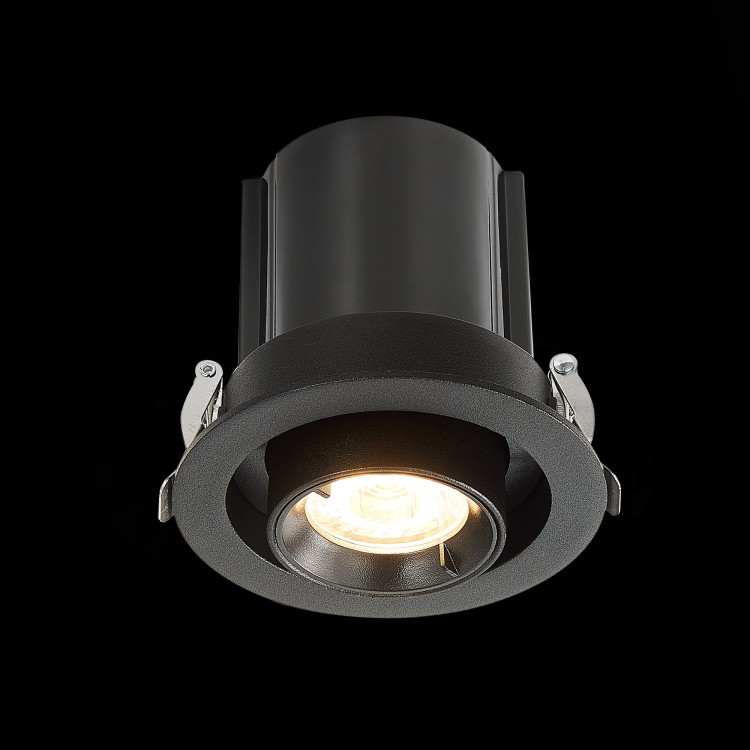 ST702.338.12 Св-к встр. Черный LED 1*12W 3000K 900Lm Ra80 24° IP20 D90xH92 180-240V ST702