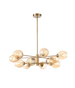 SL1500.203.12 Светильник подвесной ST-Luce Золотистый/Янтарный E14 12*40W FOVIA-foto2