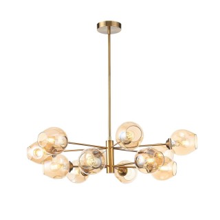 SL1500.203.12 Светильник подвесной ST-Luce Золотистый/Янтарный E14 12*40W FOVIA-foto2