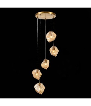 SL1175.303.05 Светильник подвесной ST-Luce латунь/янтарный E14 5*40W Portici-foto4