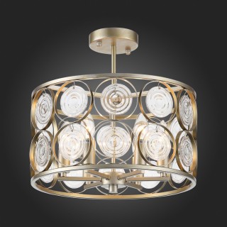 SL1105.202.06 Светильник потолочный ST-Luce Золотистый с патиной/Золотистый, Прозрачный E14 6*60W SERANDA-foto6