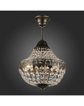 SL669.403.03 Люстра подвесная ST-Luce Черное золото/Прозрачный E14 3*40W ANTICATO-foto3