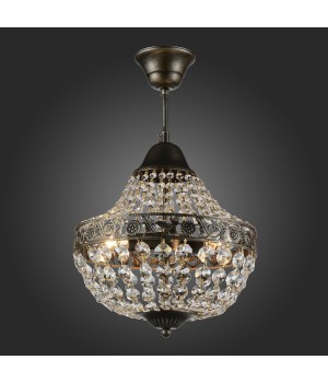 SL669.403.03 Люстра подвесная ST-Luce Черное золото/Прозрачный E14 3*40W ANTICATO-foto3