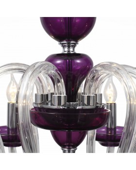 SL757.803.06 Люстра подвесная ST-Luce Хром, Пурпурный/Пурпурный E14 6*40W NINFA-foto2