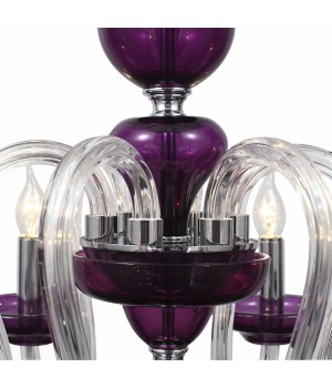 SL757.803.06 Люстра подвесная ST-Luce Хром, Пурпурный/Пурпурный E14 6*40W NINFA-foto2