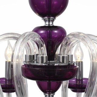 SL757.803.06 Люстра подвесная ST-Luce Хром, Пурпурный/Пурпурный E14 6*40W NINFA-foto2