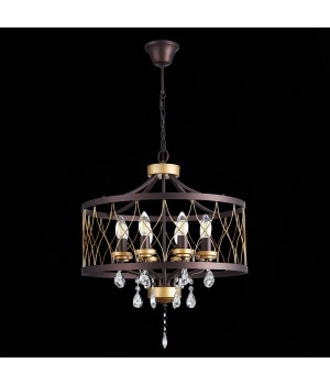 SL789.423.08 Люстра подвесная ST-Luce Темный кофе, Золото/Темный кофе, Золото, Прозрачный E14 8*60W GRASSО-foto8