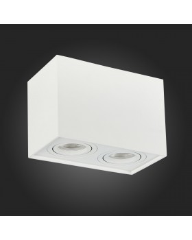 ST109.507.02 Светильник потолочный Мат. белый GU10 2*50W L181xW100xH123 220V Без ламп QUADRUS-foto6