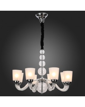 SL681.103.08 Люстра подвесная ST-Luce Хром, Прозрачный/Белый E14 8*40W SIGNORA-foto3