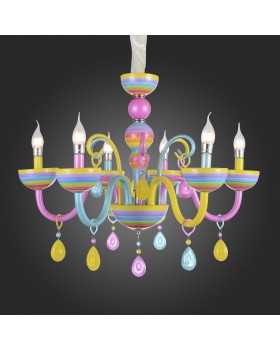 SL672.783.06 Люстра подвесная ST-Luce Разноцветный/Разноцветный E14 6*40W ORNATO-foto7