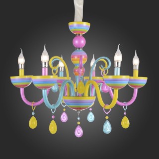 SL672.783.06 Люстра подвесная ST-Luce Разноцветный/Разноцветный E14 6*40W ORNATO-foto7