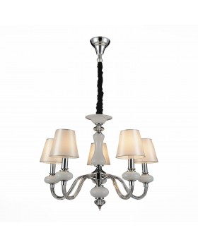 SL654.503.05 Люстра подвесная ST-Luce Хром, Белый, Прозрачный/Белый E14 5*40W LUME-foto2