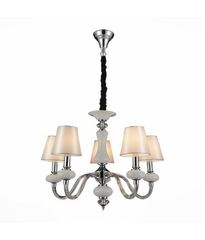 SL654.503.05 Люстра подвесная ST-Luce Хром, Белый, Прозрачный/Белый E14 5*40W LUME-foto2