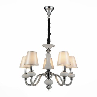 SL654.503.05 Люстра подвесная ST-Luce Хром, Белый, Прозрачный/Белый E14 5*40W LUME-foto2