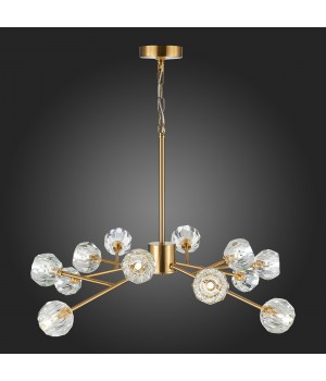 SL1166.303.12 Светильник подвесной ST-Luce Латунь/Прозрачный G9 LED 12*5W ROMANO-foto3