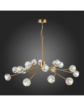 SL1166.303.18 Светильник подвесной ST-Luce Латунь/Прозрачный G9 LED 18*5W ROMANO-foto3