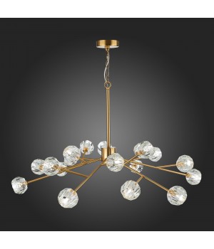 SL1166.303.18 Светильник подвесной ST-Luce Латунь/Прозрачный G9 LED 18*5W ROMANO-foto3