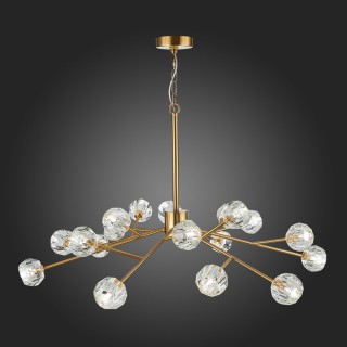 SL1166.303.18 Светильник подвесной ST-Luce Латунь/Прозрачный G9 LED 18*5W ROMANO-foto3