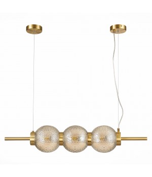 SL1155.313.03 Светильник подвесной ST-Luce Латунь/Коньячный E14 3*40W MARENA-foto2