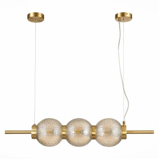 SL1155.313.03 Светильник подвесной ST-Luce Латунь/Коньячный E14 3*40W MARENA-foto2