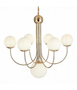 SL1504.203.07 Люстра подвесная ST-Luce Французское золото/Белый E27 7*60W Avellino-foto3