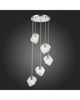 SL1175.103.05 Светильник подвесной ST-Luce хром/прозрачный E14 5*40W Portici-foto7